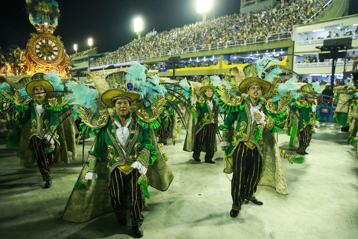Desfile Unidos de Vila Isabel, terceiro lugar no carnaval do Rio de Janeiro.