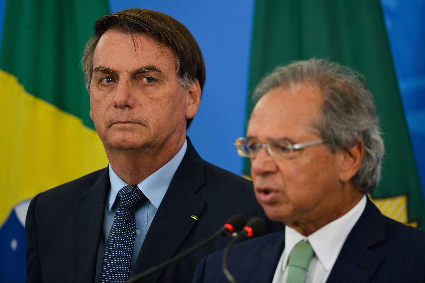 Jair Bolsonaro e o ministro da Economia Paulo Guedes (Foto: Marcello Casal Jr/Agência Brasil)