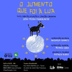 Cordel para a Criançada: “O jumento que foi à Lua” chega ao Teatro Ziembinski, na Tijuca