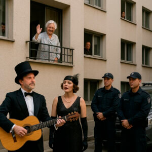 O Cantador de Histórias: Dona Alda e os policiais: a serenata enigmática que ninguém entendeu