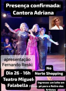 Fernando Reski se apresenta no Teatro Miguel Falabella com participação especial de Adriana