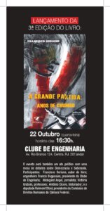 LANÇAMENTO DA 3ª EDIÇÃO AMPLIADA DO LIVRO “A GRANDE PARTIDA: ANOS DE CHUMBO”