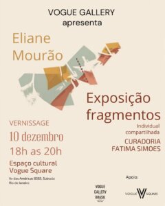 Vogue Gallery recebe exposição de Eliane Mourão nesta quarta-feira