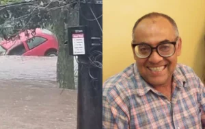 Servidor público desaparece após carro ser levado por correnteza em Petrópolis