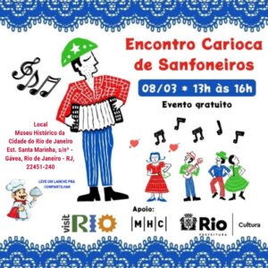 Encontro Carioca de Sanfoneiros acontece neste sábado na Gávea