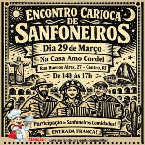 Encontro Carioca de Sanfoneiros reúne músicos e amantes do forró na Casa Amo Cordel