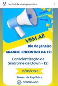 5° Encontro de Conscientização da Síndrome de Down – T21 Do Voa Down
