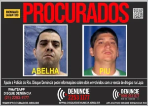 Disque Denúncia divulga cartaz de chefes do CV na região Lapa