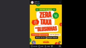 Governo Federal anuncia fim da “taxa das blusinhas” para compras internacionais de até US$ 50