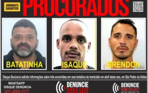 Trio e procurado pela policia por tentativa de homicidio na Região dos Lagos; policia afirma que motivação do ataque foi por ciúmes