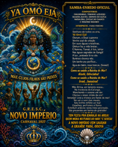 Samba oficial da Novo Império para o carnaval de 2027